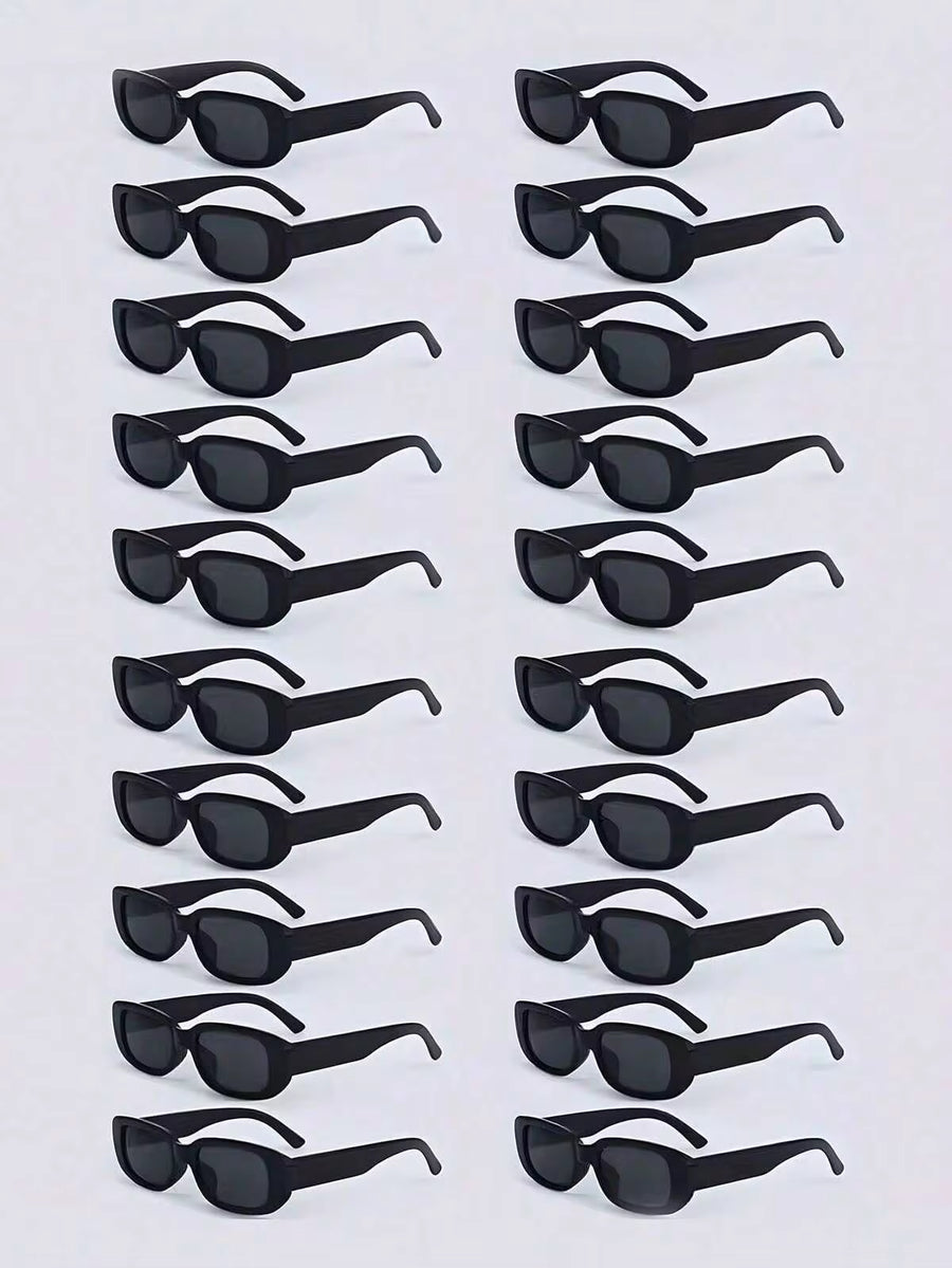 20/40Pcs Vintage Square Glasses, Unisex, Perfect For Weddings, Graduation Decorations And Party Accessories
